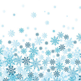 SCHNEEFLOCKEN / blau  - Panel