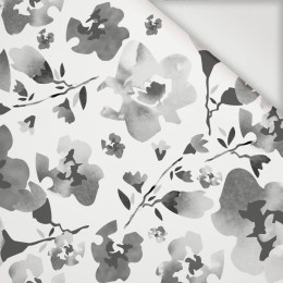 AQUARELL BLUMEN Ms. 1 (grau) - Nylonstoff PUMI