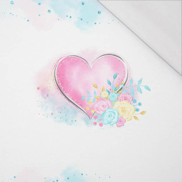 HERZ UND BLUMEN (WUNDERLAND) - SINGLE JERSEY panoramisches Paneel (60cm x 155cm)