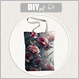 SHOPPER TASCHE - VINTAGE FLOWERS m. 9 - Panama 220g Webware - Nähset