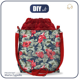 BEUTELTASCHE - ROTE MOHNBLUMEN (ROTER GARTEN)