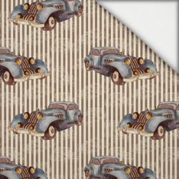 OLD CARS /STREIFEN M. 4 - leichte Maschenware angeraut