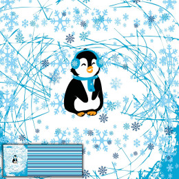 PINGUIN 2.0 / türkis - panoramisches Paneel (60 x 150cm)