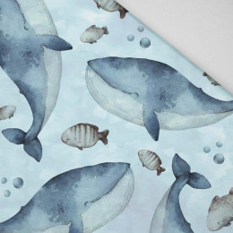 BLAUE WALE (OZEAN WELT) / CAMOUFLAGE m. 2 (hellblau) - HOME DECOR PREMIUM Webware