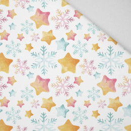 BUNTE STERNE UND SCHNEEFLOCKEN (WEIHNACHTSPINGUINE) - HOME DECOR PREMIUM Webware