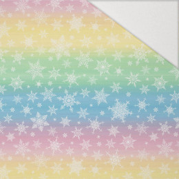 SCHNEEFLOCKEN MST. 2 / REGENBOGEN STREIFEN XL Ms. 2  - Hydrophober angerauter Wintersweat