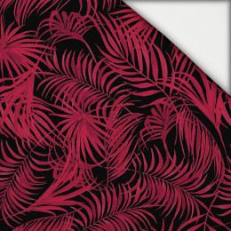 PALMENBLÄTTER Ms. 4 / viva magenta - leichte Maschenware angeraut