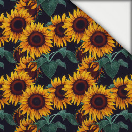 GEMALTE SONNENBLUMEN M. 1 - leichte Maschenware angeraut