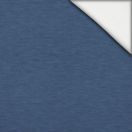MELANGE BLAU - leichte Maschenware angeraut