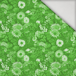 LIME GREEN / FLOWERS - Lycra 300g