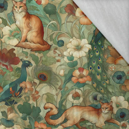 ART NOUVEAU CATS & FLOWERS M. 2 - Baumwoll Musselin