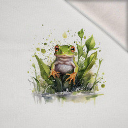 WATERCOLOR FROG - Paneel (60cm x 50cm) Wintersweat angeraut mit Elastan ITY