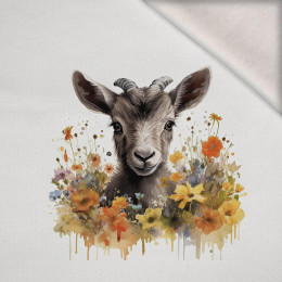 WATERCOLOR GOAT - Paneel (60cm x 50cm) Wintersweat angeraut mit Elastan ITY