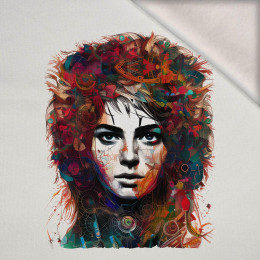 ABSTRACT GIRL ms. 1 - Paneel (75cm x 80cm) Wintersweat angeraut mit Elastan ITY