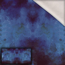 BLUE SPECKS - Paneel (80cm x 155cm) Wintersweat angeraut mit Elastan ITY