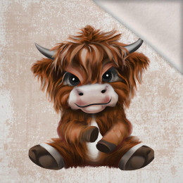 BABY BULL - Paneel (60cm x 50cm) Wintersweat angeraut mit Elastan ITY