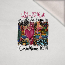 COLORS LOVE / white - Paneel (75cm x 80cm) Wintersweat angeraut mit Elastan ITY