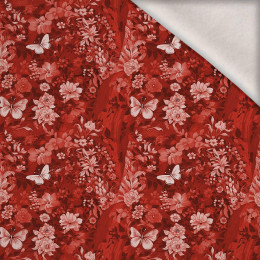 LUSCIOUS RED / FLOWERS - Wintersweat angeraut mit Elastan ITY