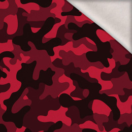 CAMOUFLAGE / viva magenta - Wintersweat angeraut mit Elastan ITY