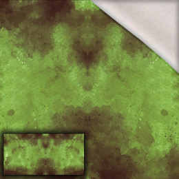 OLIVE SPECKS - Paneel (80cm x 155cm) Wintersweat angeraut mit Elastan ITY