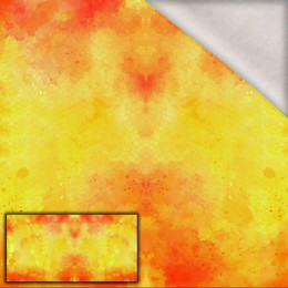 YELLOW SPECKS - Paneel (80cm x 155cm) Wintersweat angeraut mit Elastan ITY