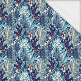 BLAUE BLÄTTER (VINTAGE) - bio single jerset mit Elastan Sommersweat