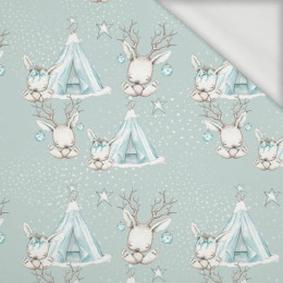 TIERE IN TIPI / hellblau (MAGISCHER WEIHNACHTSWALD) - Sommersweat