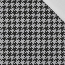SCHWARZER HAHNENTRITT / grau - Baumwoll Webware