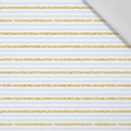 HELLBLAUE STREIFEN / GLITTER (KÜRBISGARTEN) - Baumwoll Webware