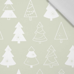 GLASIERTE WEIHNACHTSBÄUME (WEIHNACHTSLEBKUCHEN) / PISTAZIE - Baumwoll Webware