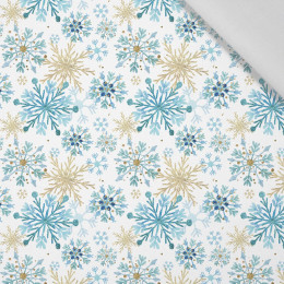 BLAUE SCHNEEFLOCKEN  - Baumwoll Webware