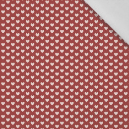 HERZCHEN / rot (VALENTINES HERZEN) - Baumwoll Webware