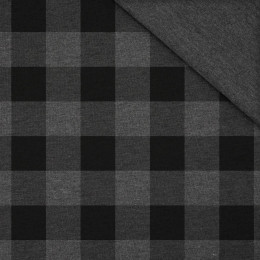 VICHY GITTER SCHWARZ  / graphit - Single Jersey 