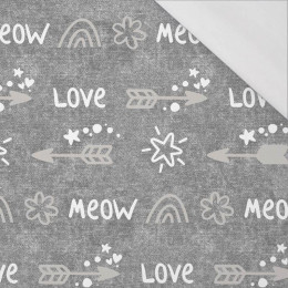 PFEILE / love (KATZENWELT) / ACID WASH GRAU  - bio single jerset mit Elastan Sommersweat