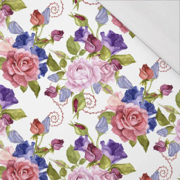 ROSEN BLUMEN MS. 2 (BLÜHENDE WIESE) - bio single jerset mit Elastan Sommersweat