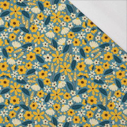 BLÜMCHEN M. 2 / blau - bio single jerset mit Elastan Sommersweat