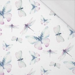 SCHMETTERLINGE UND LIBELLEN (AQUARELL-SCHMETTERLINGE) - bio single jerset mit Elastan Sommersweat