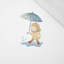 MÄDCHEN MIT REGENSCHIRM (HERBSTMÄDCHEN) - SINGLE JERSEY PANEL