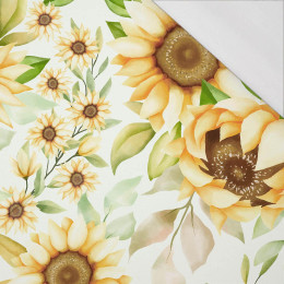 PASTELL-SONNENBLUMEN M. 3 - bio single jerset mit Elastan Sommersweat