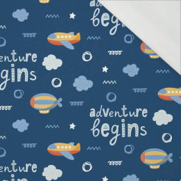 FLUGZEUGE (ADVENTURE BEGINS) / dark blue (ADVENTURE BEGINS) - bio single jerset mit Elastan Sommersweat