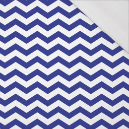 ZICKZACK / blau - bio single jerset mit Elastan Sommersweat