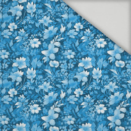 TRANQUIL BLUE / FLOWERS - schnelltrocknende Webware