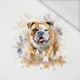 WATERCOLOR BULLDOG - Paneel (75cm x 80cm) Wasserabweisende Webware