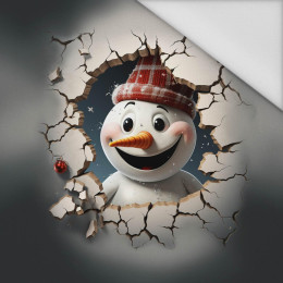 HAPPY SNOWMAN - Paneel (60cm x 50cm) Wasserabweisende Webware