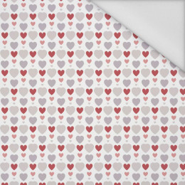 HERZPERLEN / weiß (VALENTINES HERZEN) - Wasserabweisende Webware