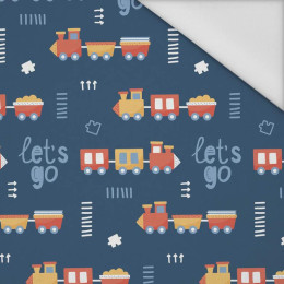 LOKOMOTIVEN (LET’S GO) / dunkelblau (ADVENTURE BEGINS) - Wasserabweisende Webware