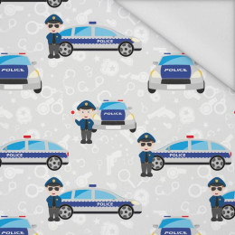 POLIZEI / hellgrau - Wasserabweisende Webware