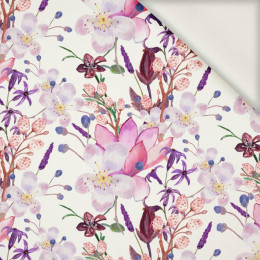 APFELBLÜTE UND MAGNOLIEN MS. 1 (BLÜHENDE WIESE) - Viskose Webware