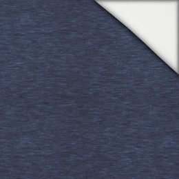 MELANGE NAVY - leichte Maschenware angeraut