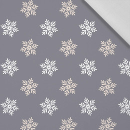 SCHNEEFLÖCKCHEN M. 5 (WINTERZEIT) / grau - Baumwoll Webware